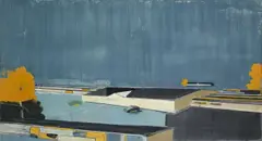 Neo Rauch, Hauptgebäude, 1997, Öl auf Leinwand