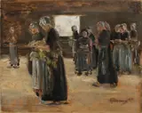 Max Liebermann, Kompositionsstudie zur ’Flachsscheuer in Laren‘