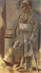 George Grosz, Kellerassel (Der blinde Bettler), 1931, Öl auf Leinwand
