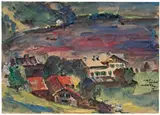 Lovis Corinth, Urfeld am Walchensee, 1921, Aquarell und Gouache auf festem Papier