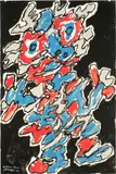 Jean Dubuffet, Personnage des ‚Légendes‘, 1962, Gouache auf festem Papier