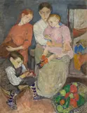 Mela Muter, Kindergruppe, 1913, Öl auf Leinwand