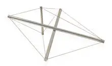 Ken Snelson, Untitled (Study for X-Piece), 1967, Aluminum and Steelon wire