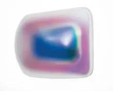 Gisela Colón, Irregular Rectangle Glo-Pod (Fluorescent Blue), 2013, Blow-molded acrylic