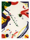 Green and Red by Sam Francis, 1966, 4-color lithograph on German Etching paper, sold Oct 2019