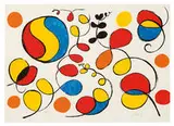 Plate from La Mémoire Élémentaire by Alexander Calder, c. 1976, Color lithograph on Japon nacr paper, sold Oct 2019