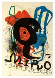 Poster for the exhibition 'Sobreteixims' by Joan Miró, 1973, Lithograph on Chiffon de la Dore paper, sold Oct 2019
