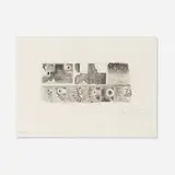 Jasper Johns, Untitled (from the Artists for Obama portfolio), 2008, hard-ground etching, spitbite aquatint on Hahnemühle Copperplate