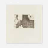 Jasper Johns, Untitled, 2008, soft-ground etching and aquatint with Gampi chine collé on Hahnemühle Copperplate