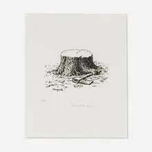René Magritte, Les Travaux d'Alexandre (from the Il Surrealismo tra le due guerre portfolio), 1962, etching on C.M. Fabriano