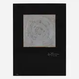 Jasper Johns, White Target, 1968, lithograph in colors on Japan black laid to French Canson black