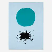 Black Splash by Adolph Gottlieb, 1967, screenprint in colors, sold Jun 2024