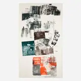 Robert Rauschenberg, Water Stop, 1968, lithograph in colors with embossing on J. Whatman 1961