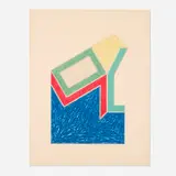 Moultonville (from the Eccentric Polygons series) by Frank Stella, 1974, lithograph and screenprint in colors on Arches, sold Jun 2024