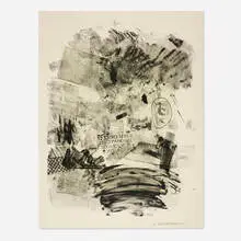 Lawn by Robert Rauschenberg, 1965, lithograph in colors on BFK Rives, sold Jun 2024