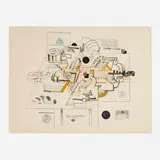 Saul Steinberg, Air Mail Still Life (from the Six Drawing Tables portfolio)