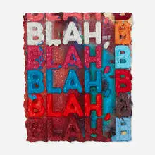 Blah Blah Blah by Mel Bochner, 2010, monoprint with engraving and embossment on hand-dyed Twinrocker handmade paper, sold Jun 2024