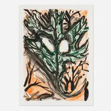 Josh Smith, Leaf Print III, 2010, monotype on BFK Rives