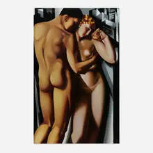 Tamara de Lempicka, Adam & Eve, c. 1990, screenprint in colors