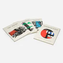 Tiber Press, Tiber Press Box (four volumes), 1960, screenprint in colors and hand-set type on Hahnemühle