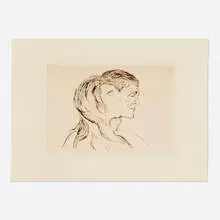 Head by Head by Edvard Munch, 1905, drypoint, sold Jun 2024