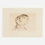 Edvard Munch, Head by Head, 1905, drypoint