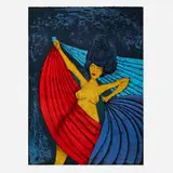 Salomé by Rufino Tamayo, 1984, lithograph in colors on Somerset, sold Jun 2024