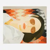 Alex Katz, Reclining Figure / Indian Blanket, 1987, aquatint in colors on Somerset Satin