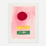 Adolph Gottlieb, Pink Ground, 1972, screenprint in colors