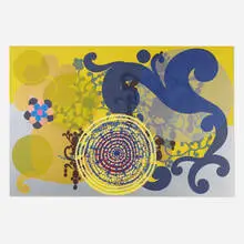 Beatriz Milhazes, Cabeça de Mulher, 1996, screenprint in colors on Somerset Velvet