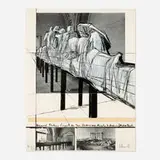 Christo, Wrapped Statues (Project for Der Glyptotek in Munich Aegean Temple), 1988, screenprint in colors with collage of three offset prints on Arches Cover paper