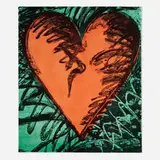 Jim Dine, Rancho Woodcut Heart, 1982, woodcut in colors on BFK Rives
