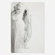 Will Cotton, Cupcake Tiara 5, 2010, monoprint lithograph with charcoal drawing