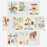 Imaginations and Objects of the Future by Salvador Dalí, 1975, lithograph in colors with engraving (five with collage) on Arches, sold Jun 2024