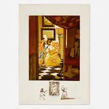 Vermeer - La lettre (from the Changes in Great Masterpieces portfolio) by Salvador Dalí, 1974, lithograph in colors with remarque on Rives, sold Jun 2024