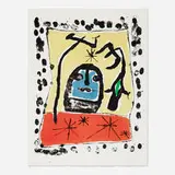 Exhibition at the Galerie Matarasso, Nice by Joan Miró, 1957, lithograph in colors, sold Jun 2024