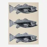 Andy Warhol, Fish, 1983, screenprint in colors on wallpaper