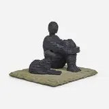 Boaz Vaadia, Gad with Dog, 1994, patinated bronze, bluestone