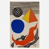 La Vague Rouge by Alexander Calder, hand-woven wool, sold May 2024