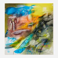 Roberto Sebastian Matta, Trois voix dans une, 1976, oil on canvas