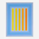 Richard Anuszkiewicz, Untitled (from the Temple series), 1985, acrylic on canvas