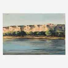 The Cliff No. 2 by Hughie Lee-Smith, oil on canvas, sold May 2024