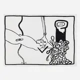 Keith Haring, Untitled, 1988, ink on Schoellershammer