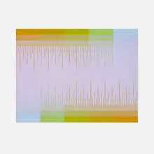 Soft Lilac by Richard Anuszkiewicz, 1975, acrylic on panel, sold May 2024
