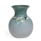 Edward T. Hurley for Rookwood Pottery, porcelain Vellum glaze vase with trailing fruit blossom decoration, shape number 402 4...