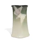 Frank Ferrell for Weller Pottery, earthenware Eocean vase with two flying cranes