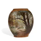 Matt Morgan Pottery, large and impressive earthenware pillow vase