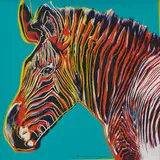 Grevy's Zebra from Endangered Species, 1983 by Andy Warhol, sold Oct 2021