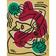 Keith Haring, International Volunteer Day, 1988