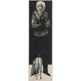Leonard Baskin, Man with Dog, 1953